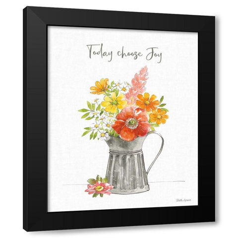 Farmhouse Floral VII Black Modern Wood Framed Art Print by Grove, Beth