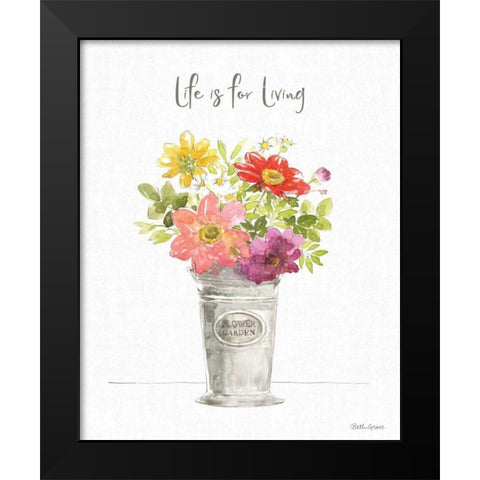 Farmhouse Floral IX Black Modern Wood Framed Art Print by Grove, Beth