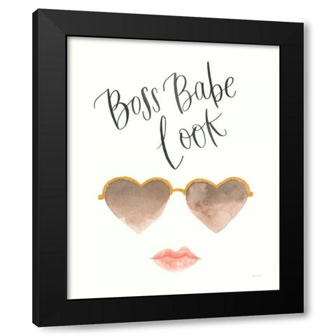 Boss Babe II Black Modern Wood Framed Art Print by Jackson, Jenaya