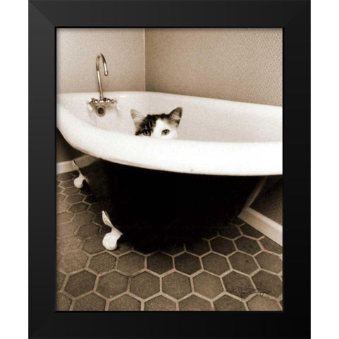 Kitty III Black Modern Wood Framed Art Print by Dratfield, Jim