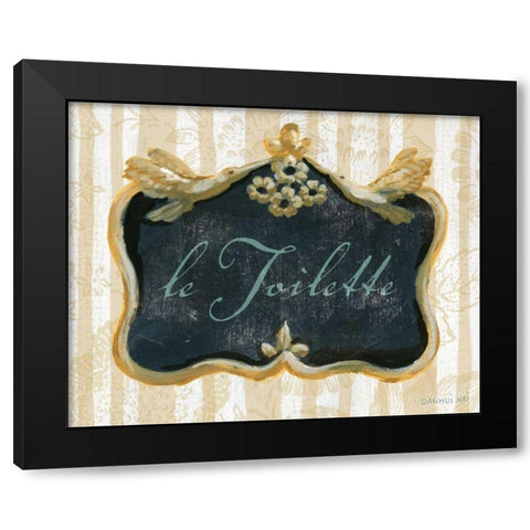 le Toilette Black Modern Wood Framed Art Print by Nai, Danhui