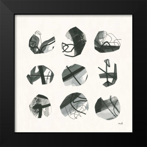 Tempest II Black Modern Wood Framed Art Print by Hershey, Moira