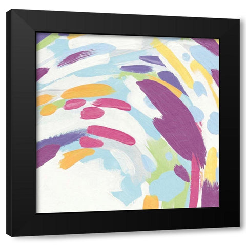 Laughter II Bright Black Modern Wood Framed Art Print by Hershey, Moira
