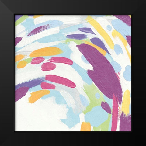 Laughter II Bright Black Modern Wood Framed Art Print by Hershey, Moira