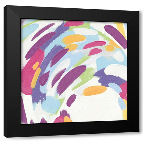 Laughter III Bright Black Modern Wood Framed Art Print with Double Matting by Hershey, Moira
