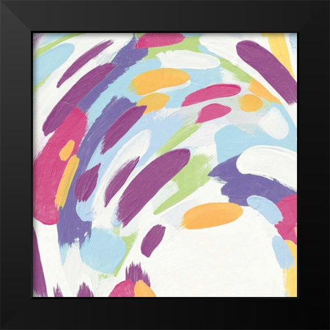 Laughter III Bright Black Modern Wood Framed Art Print by Hershey, Moira