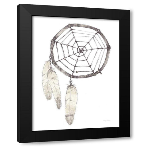 Dream Catcher Follow Your Dreams Neutral Black Modern Wood Framed Art Print by Tillmon, Avery