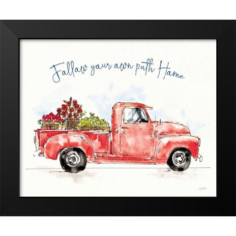 Americana Mood VIII Red Truck Blue Black Modern Wood Framed Art Print by Tavoletti, Anne