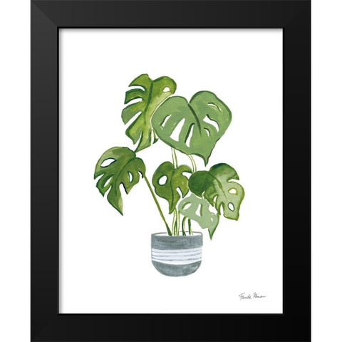 Green House Plants II Black Modern Wood Framed Art Print by Zaman, Farida