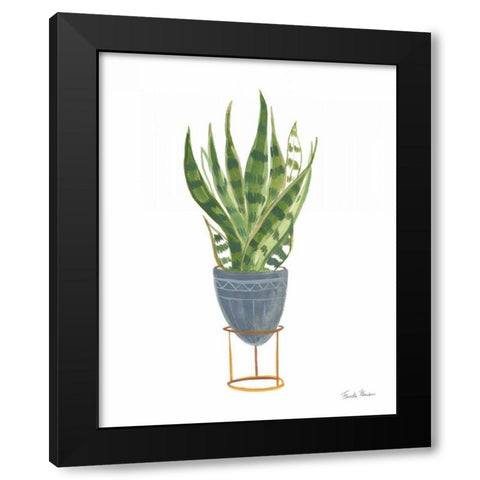 Green House Plants IV Black Modern Wood Framed Art Print with Double Matting by Zaman, Farida