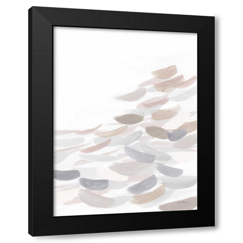 Drift Neutral Black Modern Wood Framed Art Print by Maye, Jo