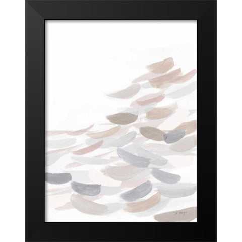Drift Neutral Black Modern Wood Framed Art Print by Maye, Jo
