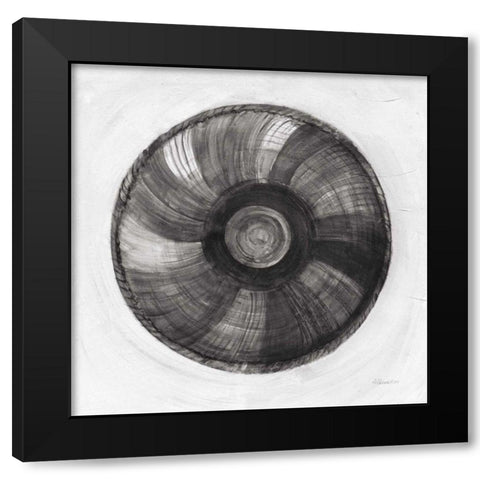Woven Beauty II BW Black Modern Wood Framed Art Print with Double Matting by Hristova, Albena