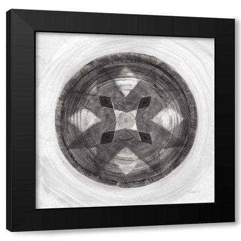 Woven Beauty III BW Black Modern Wood Framed Art Print by Hristova, Albena