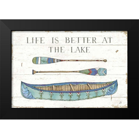 Lake Sketches II Color Black Modern Wood Framed Art Print by Brissonnet, Daphne