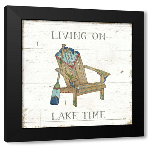 Lake Sketches IV Color Black Modern Wood Framed Art Print with Double Matting by Brissonnet, Daphne