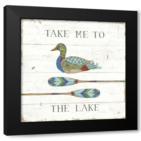 Lake Sketches VII Color Black Modern Wood Framed Art Print by Brissonnet, Daphne