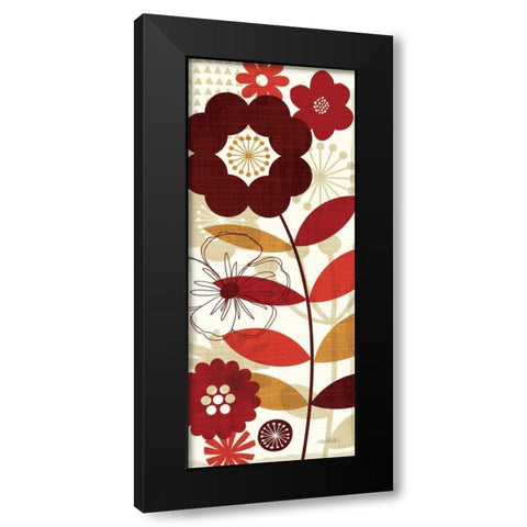 Floral Pop Panel I Black Modern Wood Framed Art Print by Mullan, Michael