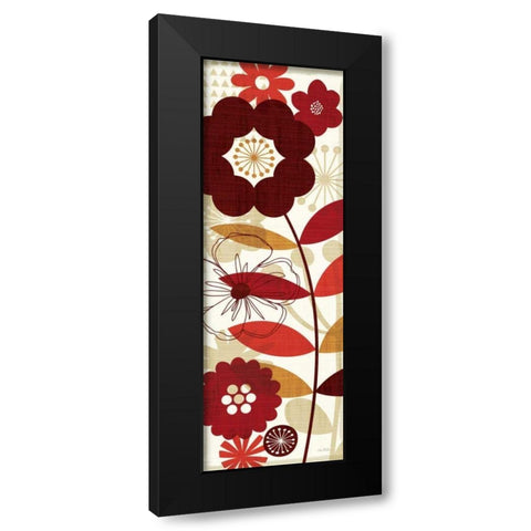 Floral Pop Panel I Black Modern Wood Framed Art Print with Double Matting by Mullan, Michael