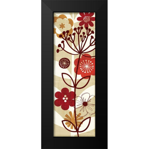 Floral Pop Panel II Black Modern Wood Framed Art Print by Mullan, Michael