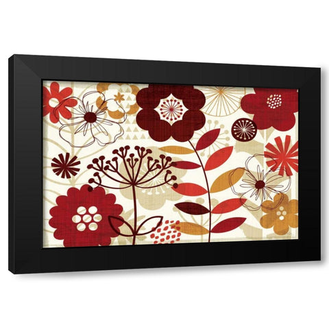 Floral Pop I Black Modern Wood Framed Art Print with Double Matting by Mullan, Michael