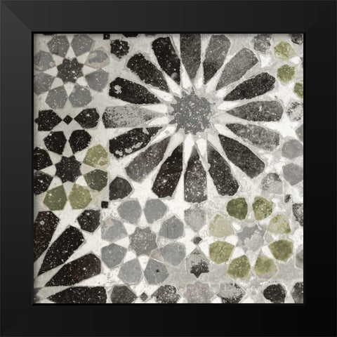 Alhambra Tile III Gray Green Black Modern Wood Framed Art Print by Schlabach, Sue