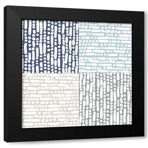 Cross Current Square Up Cool Black Modern Wood Framed Art Print by Warrick, Cheryl