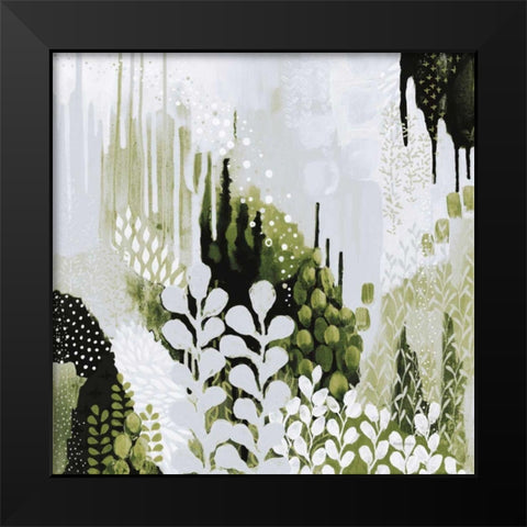 BW Forest II with Green Black Modern Wood Framed Art Print by Ferguson, Kathy