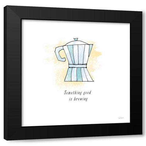 Good Brew I Black Text Black Modern Wood Framed Art Print with Double Matting by Schlabach, Sue