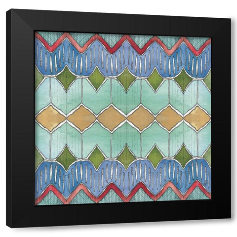 Lake Sketches Pattern VC Black Modern Wood Framed Art Print by Brissonnet, Daphne