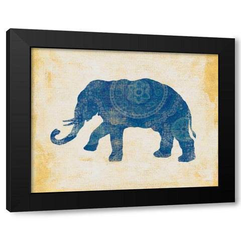 Raja Elephant II Black Modern Wood Framed Art Print with Double Matting by Schlabach, Sue