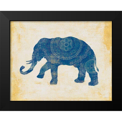 Raja Elephant II Black Modern Wood Framed Art Print by Schlabach, Sue