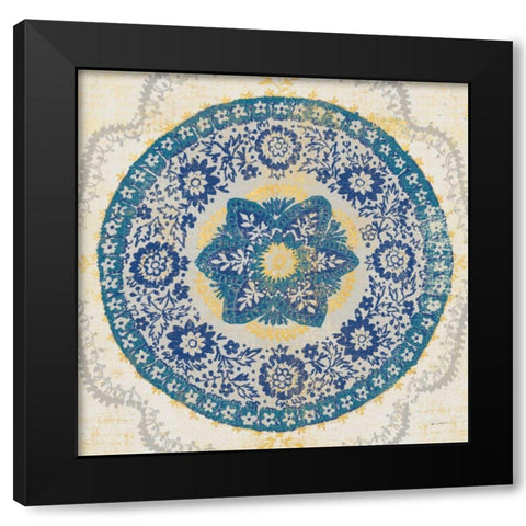 Raja Medallion Black Modern Wood Framed Art Print with Double Matting by Schlabach, Sue