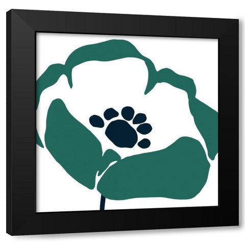Pop Art Floral III Retro Black Modern Wood Framed Art Print with Double Matting by Wild Apple Portfolio