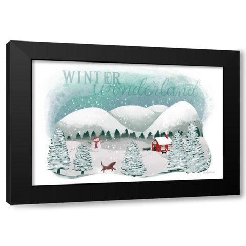 Winter Wonderland I Black Modern Wood Framed Art Print with Double Matting by Thorns, Becky