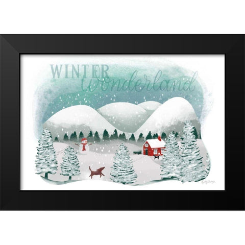Winter Wonderland I Black Modern Wood Framed Art Print by Thorns, Becky