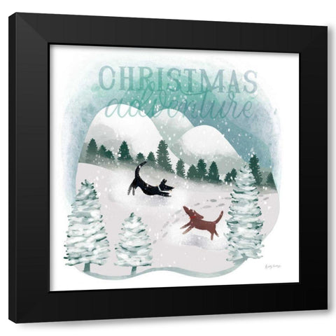 Winter Wonderland II Black Modern Wood Framed Art Print with Double Matting by Thorns, Becky
