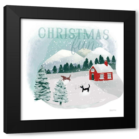 Winter Wonderland III Black Modern Wood Framed Art Print by Thorns, Becky