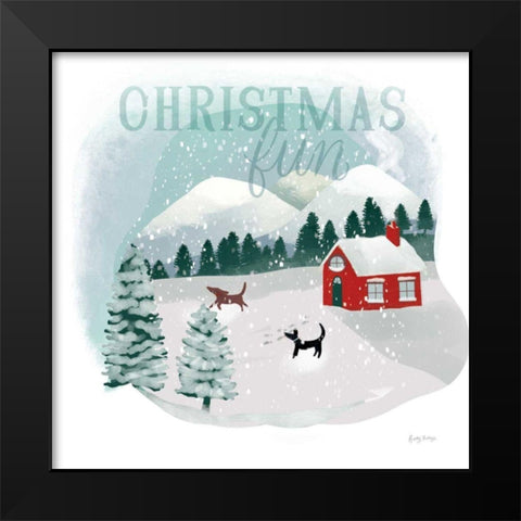 Winter Wonderland III Black Modern Wood Framed Art Print by Thorns, Becky
