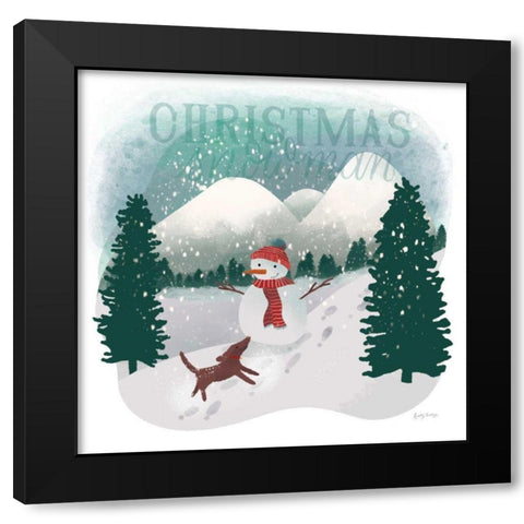 Winter Wonderland IV Black Modern Wood Framed Art Print by Thorns, Becky