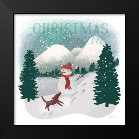 Winter Wonderland IV Black Modern Wood Framed Art Print by Thorns, Becky