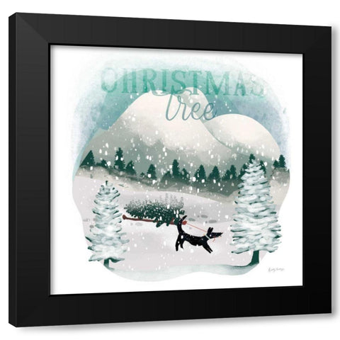 Winter Wonderland V Black Modern Wood Framed Art Print by Thorns, Becky
