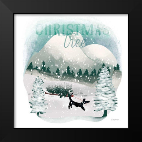 Winter Wonderland V Black Modern Wood Framed Art Print by Thorns, Becky