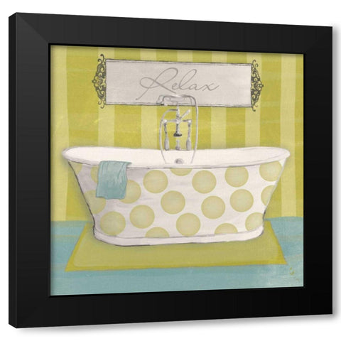 Polka Tub I Black Modern Wood Framed Art Print with Double Matting by Adams, Sarah