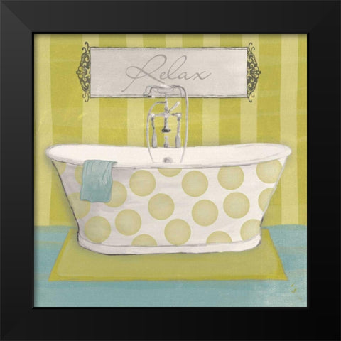Polka Tub I Black Modern Wood Framed Art Print by Adams, Sarah