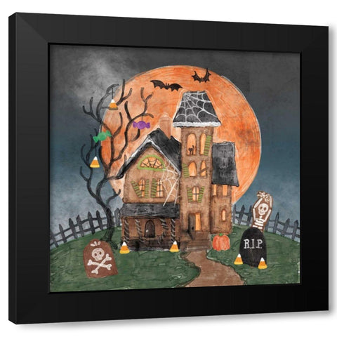 Haunted Villa Black Modern Wood Framed Art Print with Double Matting by Urban, Mary