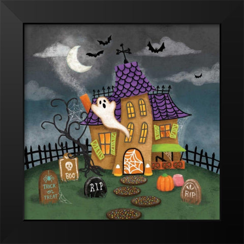 Spooky Shanty Black Modern Wood Framed Art Print by Urban, Mary