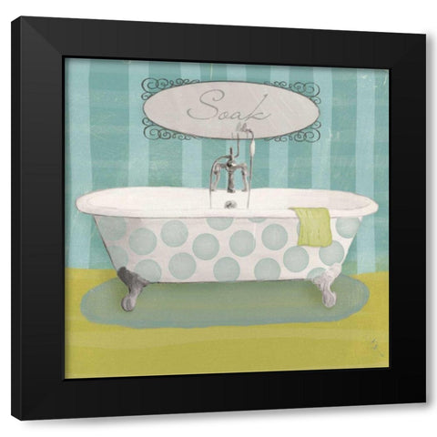 Polka Tub II Black Modern Wood Framed Art Print by Adams, Sarah