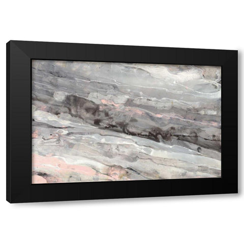 Albaster Blush Black Modern Wood Framed Art Print by Hristova, Albena