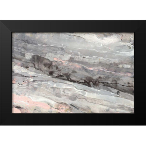 Albaster Blush Black Modern Wood Framed Art Print by Hristova, Albena